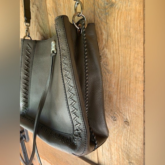 Brighton Dark Sable Gray/Brown/Pewter Leather Shoulder Bag - Picture 4 of 10